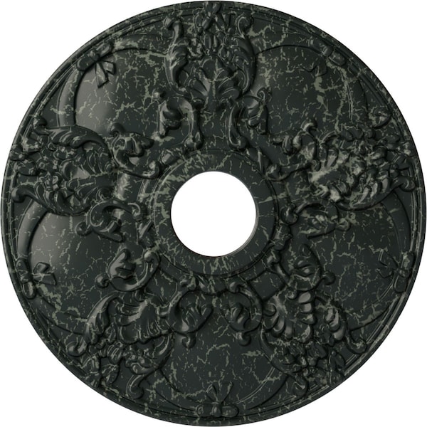 Ekena Millwork Norwich Medallion (Canopies up to 4 1/2"), 18"OD x 3 1/2"ID x 1 3/8"P, Painted Turtle Crackle CM18NOPTC - main
